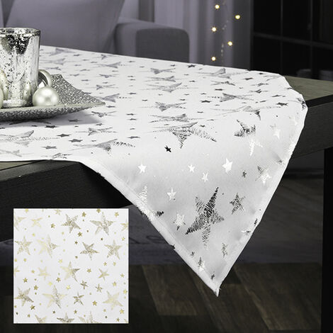 Weihnachtstischläufer 33x183 Cm – Mit Zwergen & Weihnachtsbäumen, Polyester, Für Drinnen & Draußen