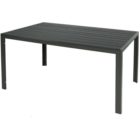 Alu Polywood Gartentische 150/160/180cm-M691854-Anthrazit-Grau-var