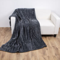 Kuschelweiche Wohndecke Cord-Optik 150x200cm -M996992-Anthrazit-var