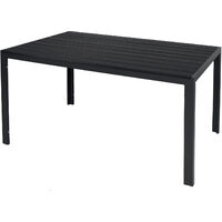 Alu Non Wood Gartentisch anthrazit/schwarz 125x70x74cm-MMC372234