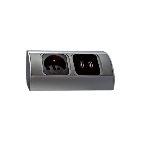 Bloc prises cuisine avec 2 prises USB pour charger vos appareils - Orno