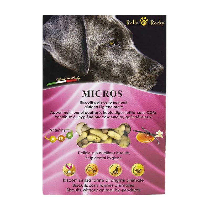 Biscotti a forma di osso Micros 300 gr - Rolls Rocky