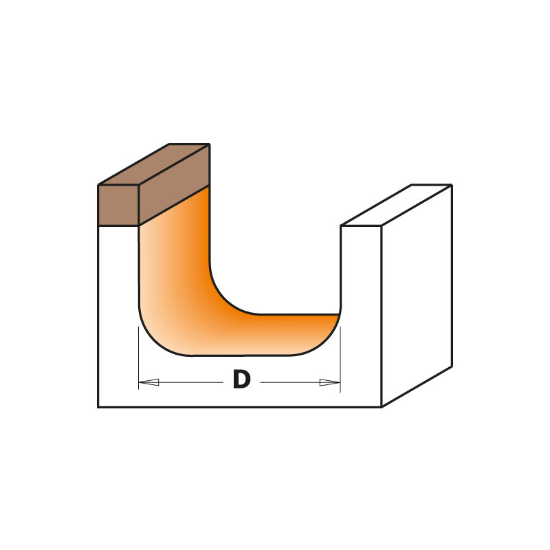 851.002.11B FRESA X VASELLAME LEGNO HW S=6.35 D=19X16X54 R6.35 C/CUSC.