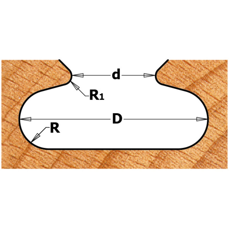 Fresa CMT Raggio Convesso HW Z2 - Per Legno, D=6mm, R=3mm, S=8mm, Per Decorazioni E Antine - Foto 3
