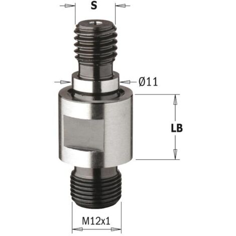 506.250.02 ATTACCO FILETTATO S=M10/11 LB=25 PER PUNTE M12X1 SX (1/2)