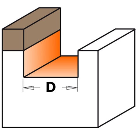 Cmt FRESA DIRITTA PER MORTASARE CON CUSCINETTO HW Z2 S=6 D=19X19X54 DX -  Art. 701.190.11B Umipas