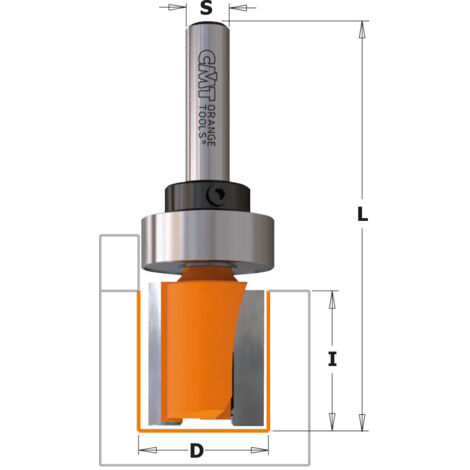 Fresa cmt per mortasare,altezza di taglio 19 mm, diametro 12,7 mm