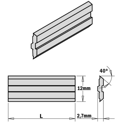 795.150.12 SET 2 COLTELLI CENTROSTAR/FIX, QUICKFIX 150x12x2.7mm HPS