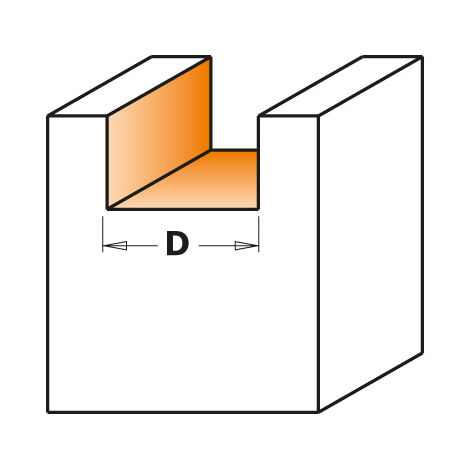 Cmt FRESA DIRITTA PER MORTASARE CON CUSCINETTO HW Z2 S=6 D=19X19X54 DX -  Art. 701.190.11B Umipas