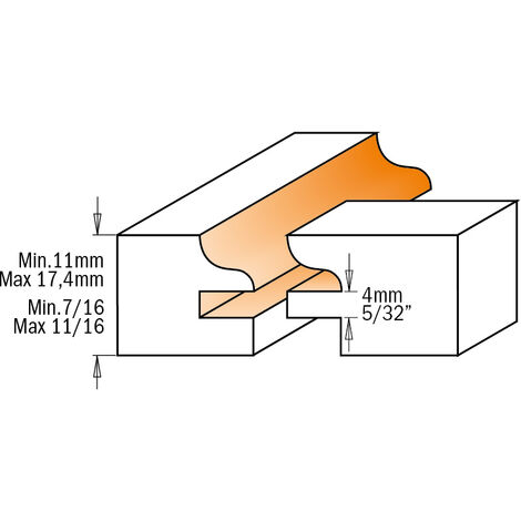 CMT - 991.001.11 - SET FRESE X INCASTRI M+F HW D=44.4x22 S=8 (A)