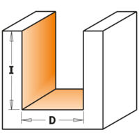 CMT Fresa Diritta HW Z2 S=12 D=9x31.7x73 DX | Per Router E Fresatrici, 2 Taglienti