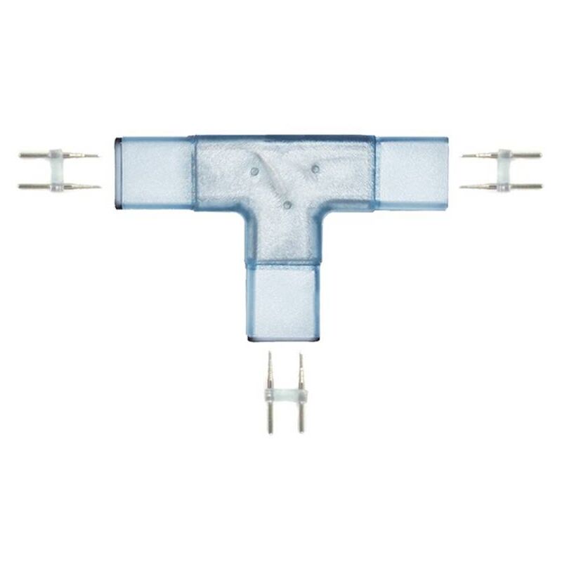 Connecteur T  6mm pour ruban LED 220V 3014 25 ou 50 mètres
