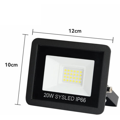 Projecteur LED Blanc Froid IP66 étanche intérieur extérieur  Puissance Watt: 20W (1/5)