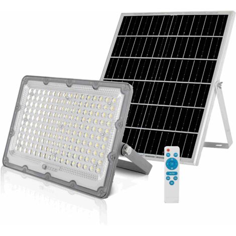 Sysled – Projecteur solaire LED 100W – Lumière blanche froide – IP65 résistant intempéries – Installation rapide sans réseau électrique