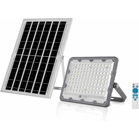 Sysled – Projecteur solaire LED 50W – Lumière blanche froide – IP65 résistant intempéries – Autonomie élevée pour éclairage extérieur