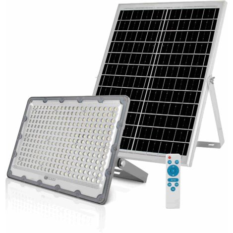 Sysled – Projecteur solaire LED 200W – Lumière blanche froide – Résistant aux intempéries IP65 – Installation rapide sans câbles