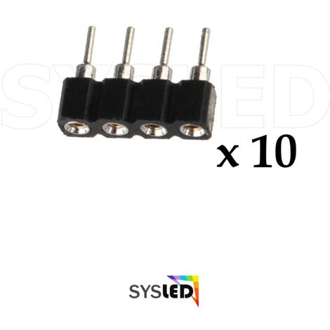 Sachet de 10 connecteurs male femelle pour ruban RGB 12V