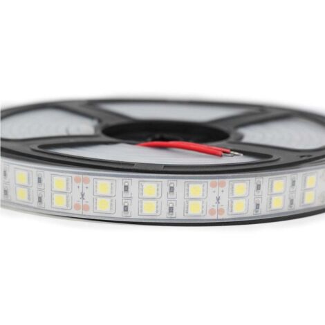 Ruban Professionnel 5050 - 120 leds/m - 5 mètres Blanc froid étanche (IP67)  Longueur: 5 mètres - Transformateur: Alimentation Non-Inclus