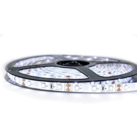 Ruban Professionnel 3528 -60 leds - 1 à 10 mètres - Blanc froid (IP65)  Transformateur: Alimentation Non-Inclus - Longueur: 2.5 mètres