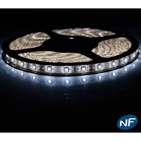 Ruban Professionnel 3528 -60 leds - 1 à 10 mètres - Blanc froid (IP65)  Transformateur: Alimentation Non-Inclus - Longueur: 1 mètre