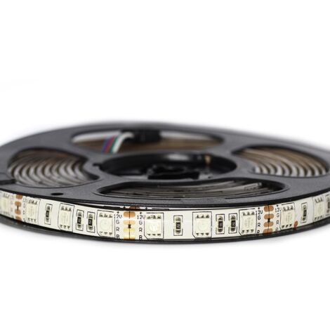 Ruban Professionnel RGB 5050 - 60 leds/m  1 à 10 mètres au choix (IP65)  Controleur- telecommande: Contrôleur télécommande Non-inclus - Longueur: 10 mètres(2x5m) - Transformateur: Inclus metal box spé