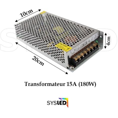 Kit ruban Professionnel 5050 - 60 LED/m - 5 mètres RGB (IP65) avec  contrôleur RF et transformateur
