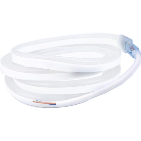 LED 2M, Bandes LED Néon Blanc Chaud 12V 3000K Dimmable, IP67 Étanche  Flexible, Bande Lumineuse Led Silicone DIY avec Alimentation et Contrôleur  pour Décoration Intérieur Extérieur