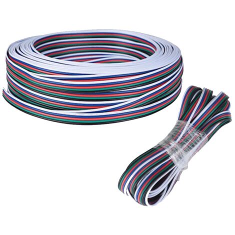 Câble de 5 mètres pour ruban LED 12V RGBW de 0,75mm d'épaisseur