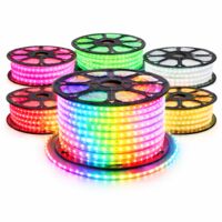 Sysled – Ruban LED 5050 RGB étanche 220V – 60 LED/m – Longueur 50 mètres – Angle de diffusion 120° – Pour éclairage extérieur