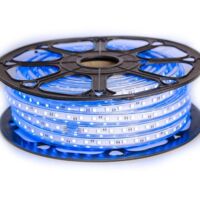 Sysled – Ruban LED 5050 bleu étanche IP68 – Longueur 50 mètres – 10W/m – 1080 lumens – Économie d'énergie 86% – Installation facile sur secteur 220V