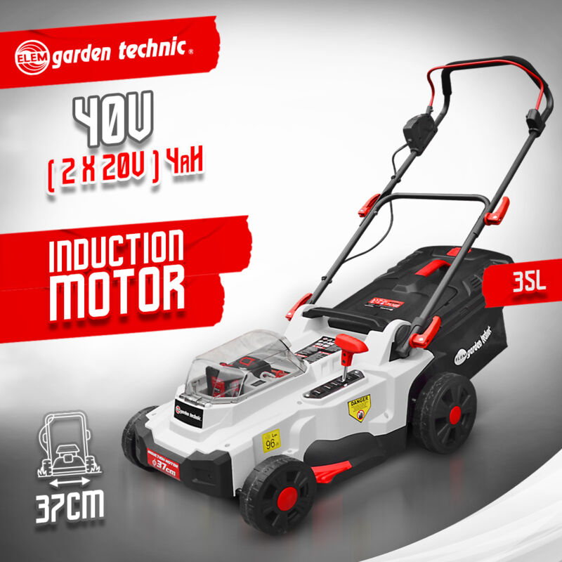 Tondeuse à Gazon Sans Fil Scheppach BC-MP430-X - 43cm Coupe - 2x4Ah Batterie - Moteur Brushless - Pour 700m² - Fonction Mulching