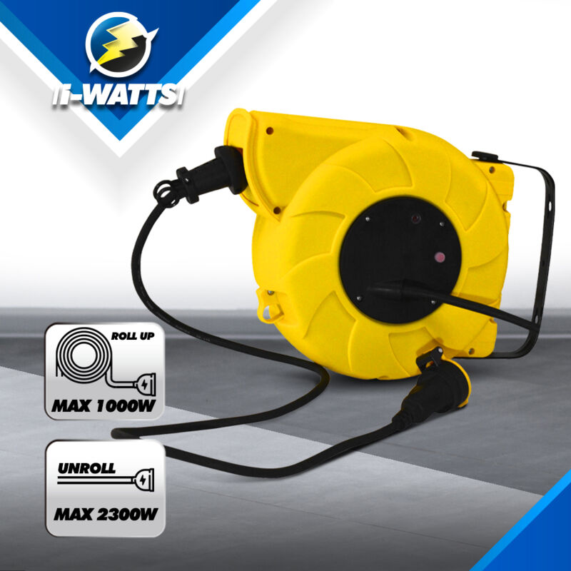 Enrouleur Automatique Navaris 14m - Rallonge Électrique 230V 3G1,5 - Neuf