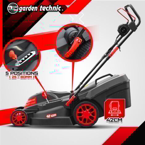 Tondeuse à gazon électrique 1800W - 42CM - Elem Garden