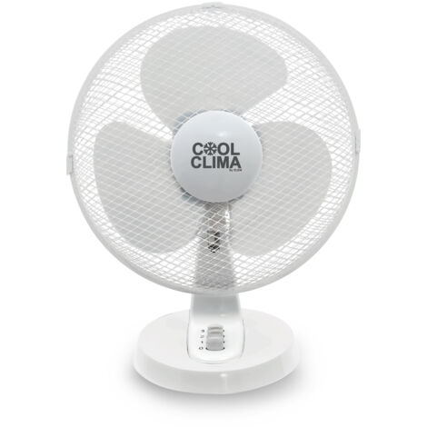 Ventilateur de table 40W 30cm – 3 vitesses – Débit d'air max 28 m³/min – Câble 140cm pour utilisation bureau et maison - 3vitesses