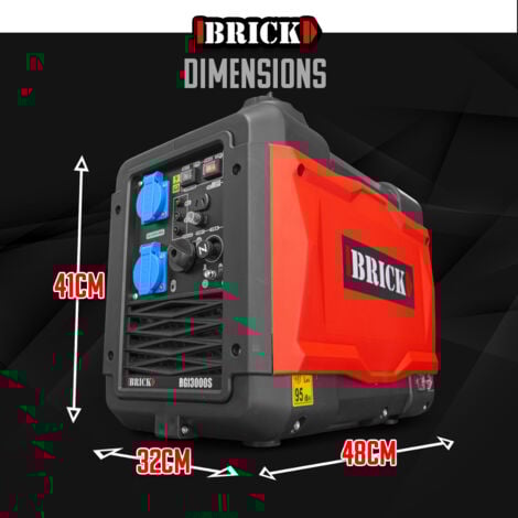 Groupe électrogène inverter silencieux max 2900W - 2 prises - Brick