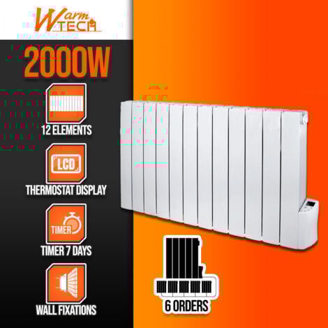 Radiateur a inertie fluide 2000W 12 éléments - Warm Tech
