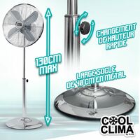 Ventilateur métal sur pied 50W 40CM - Cool Clima