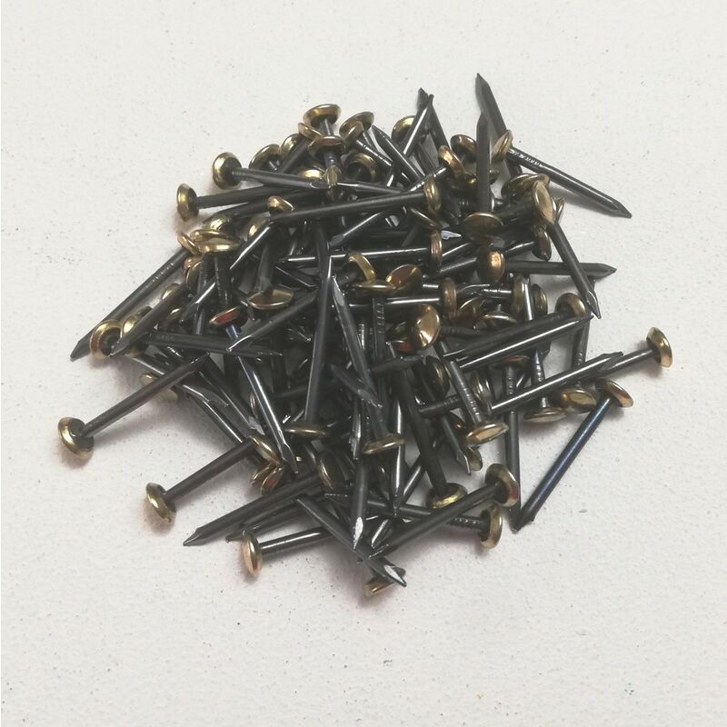 Chiodi di acciaio testa rotonda ottonata da 2,00x25mm - 100pz