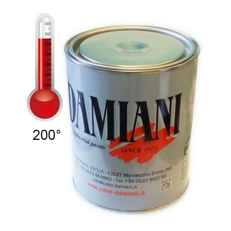 Damiani silicrom 1kg smalto alta temperatura tutti i ral 9000- max 200°c,  colore ral 9016 - bianco traffico