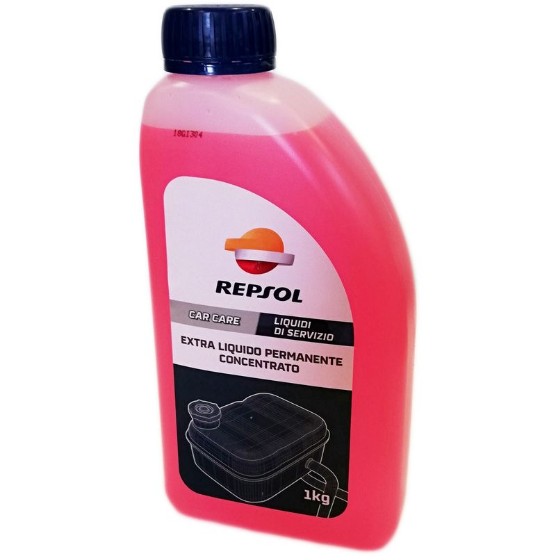 Repsol 1kg liquido antigelo rosso extra refrigerante permanente concentrato
