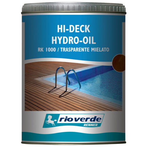 Renner rk 1000 750ml trasparente mielato olio per decking bordi piscina deck verande passerelle