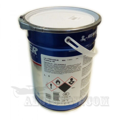 Renner finitura trasparente poliuretanica pu solvente fom003 5kg netti uso generale 40 gloss