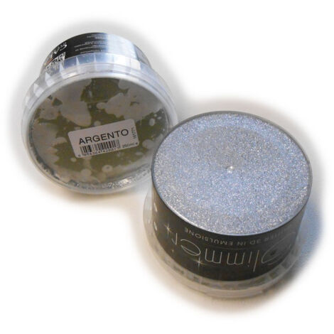Glitter da 250ml in gel per pittura, colori argento