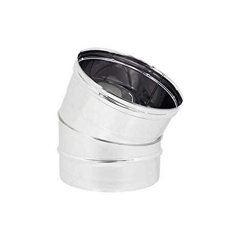 Gomito curva acciaio inox 130mm 5 decimi aisi 304, scegli se 30 gradi