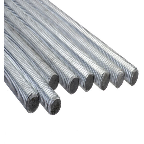 Barra asta filettata 18mm di acciaio zincato da 1mt classe di resistenza 4.8 passo grosso