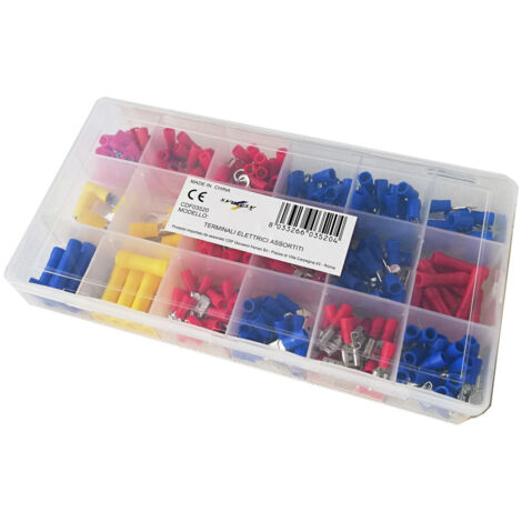 Faston 300pz terminali elettrici assortiti in scatola