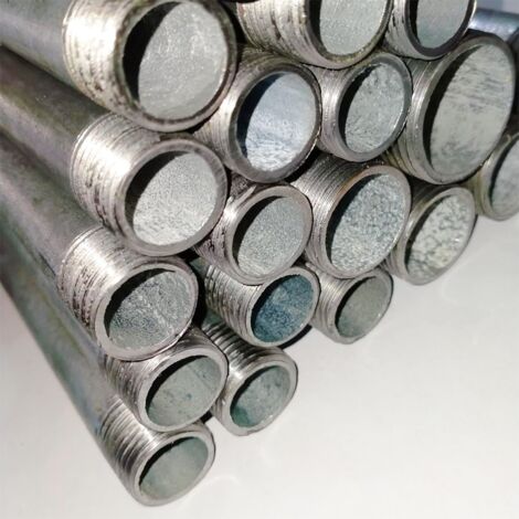 Tubo in acciaio zincato barra da 6mt ( 2x3mt ) per condotte di acqua gas e aria, diametro 3/4