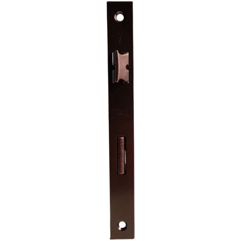 Serratura bronzata ad incasso per porta legno ad infilare patent bordo quadro, diametro 45mm