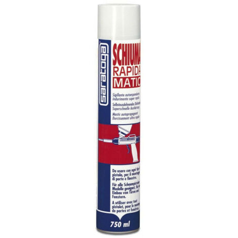 Saratoga schiuma rapida matic 750ml schiuma poliuretanica espansa uso pistola