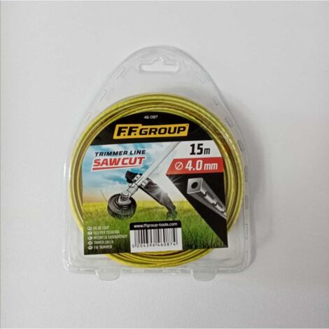Saw cut filo decespugliatore quadro seghettato in nylon da 4,0mm rotolo da 32mt (1/5)